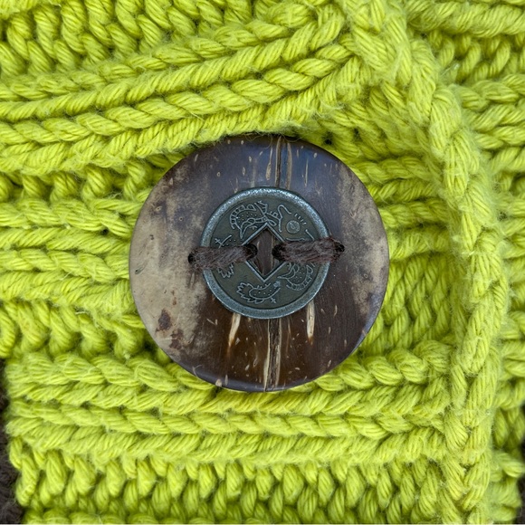 Vintage Rico Hand Knits Chunky Knit Cropped Statement Buttons Cotton Cardigan - Picture 6 of 12